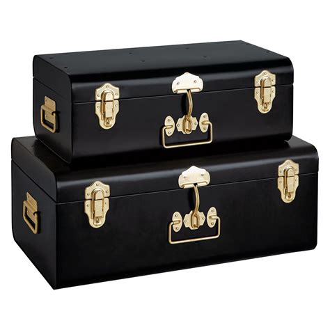 stash box decorative metal living room|Decorative Storage Trunks for sale .